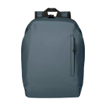 Anti-theft synthetic leather backpack with rear access 18L 15” laptop bondi blue colour second front view