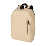 Anti-theft synthetic leather backpack with rear access 18L 15” laptop ivory colour