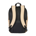 Anti-theft synthetic leather backpack with rear access 18L 15” laptop ivory colour second rear view