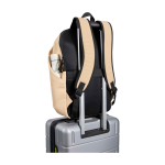 Anti-theft synthetic leather backpack with rear access 18L 15” laptop ivory colour second view