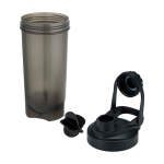 PP plastic sports bottle with mixing ball and measurement markings 700 ml black colour second view