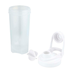 PP plastic sports bottle with mixing ball and measurement markings 700 ml transparent colour second view