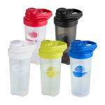 PP plastic sports bottle with mixing ball and measurement markings 700 ml lime colour second multiple colours view