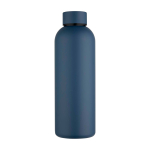 Recycled stainless steel bottle with matte finish 750ml bondi blue colour second front view