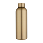 Recycled stainless steel bottle with matte finish 750ml gold colour second front view