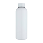 Recycled stainless steel bottle special for sublimation 750ml white colour second front view