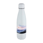 Stainless steel bottle with special sublimation coating 500 ml white colour