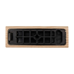 Reusable wooden car air freshener with refills wood colour second rear view