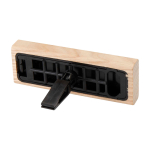 Reusable wooden car air freshener with refills wood colour third view