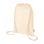 Natural organic cotton drawstring bag 5L 100g/m² natural colour