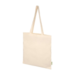 Organic cotton tote bag with spacious compartment 7L 100 g/m2 natural colour