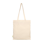 Organic cotton tote bag with spacious compartment 7L 100 g/m2 natural colour second rear view