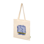 Organic cotton tote bag with spacious compartment 7L 140g/m² natural colour