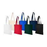 Organic cotton tote bag with spacious compartment 7L 140g/m² natural colour second multiple colours view