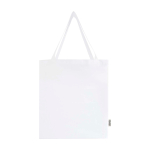 Organic cotton tote bag with side gussets 14L 180gsm white colour second front view