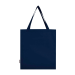 Organic cotton tote bag with side gussets 14L 180gsm navy-blue colour second rear view