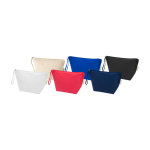 Large organic cotton wash bag with zip and strap 3L 180g/m2 natural colour second multiple colours view