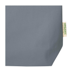 Organic cotton tote bag with wide base 10L 270gsm grey colour close-up view 1