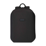 Anti-theft polyester backpack for 15” laptop, water-repellent black colour second front view