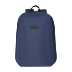 Anti-theft polyester backpack for 15” laptop, water-repellent navy-blue colour second front view