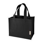 9L 220 g/m2 recycled cotton shopping bag black colour