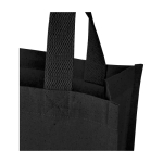 9L 220 g/m2 recycled cotton shopping bag black colour close-up view 2