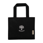 9L 220 g/m2 recycled cotton shopping bag black colour