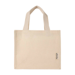 9L 220 g/m2 recycled cotton shopping bag natural colour second front view