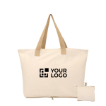 Foldable recycled cotton bag with GRS certificate 7L 140 g/m2 main view