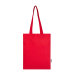 Durable tote bag with shoulder straps 30cm 180g/m² red colour second front view