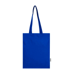 Durable tote bag with shoulder straps 30cm 180g/m² royal blue colour second front view