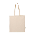 Durable tote bag with shoulder straps 30cm 180g/m² natural colour second front view