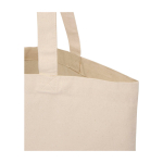 Durable tote bag with shoulder straps 30cm 180g/m² natural colour close-up view 1