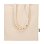 Durable tote bag with shoulder straps 30cm 180g/m² natural colour fourth view