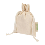 Cotton gift bag with drawstring closure 140gsm natural colour