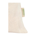 Gift bag with cotton drawstring closure 140 g/m² natural colour close-up view 1