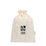 Cotton gift bag with drawstring closure 140 g/m² main view