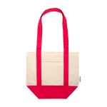 Recycled cotton tote bag with GRS certificate 320g/m² red colour second front view