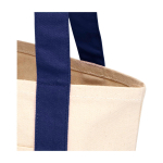Recycled cotton tote bag with GRS certificate 320g/m² navy-blue colour close-up view 2