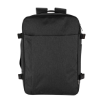 Recycled polyester cabin laptop backpack 25L 17” antracite colour second front view
