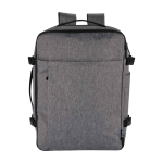 Recycled polyester cabin laptop backpack 25L 17” marbled grey colour second front view