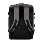Recycled polyester cabin laptop backpack 25L 17” marbled grey colour second rear view