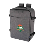 Recycled polyester cabin laptop backpack 25L 17” marbled grey colour
