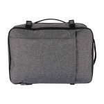 Recycled polyester cabin laptop backpack 25L 17” marbled grey colour third front view