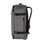 Recycled polyester cabin laptop backpack 25L 17” marbled grey colour side view