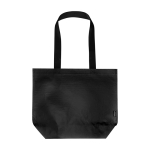 Double-laminated recycled plastic waterproof tote bag 18L 150g/m² black colour second front view