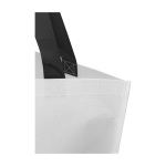 Double-laminated recycled plastic waterproof tote bag 18L 150g/m² white colour close-up view 2