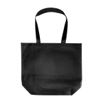 Water-resistant recycled plastic tote bag with wide base 30L 150g/m² black colour second rear view