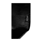 Water-resistant recycled plastic tote bag with wide base 30L 150g/m² black colour close-up view 1