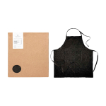 Handwoven recycled cotton apron for events Originalhome black colour